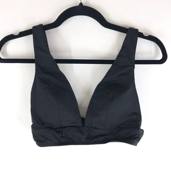 Andie Swim The Belize Bikini Top Removable Cups V Neck Black M - Picture 3 of 6